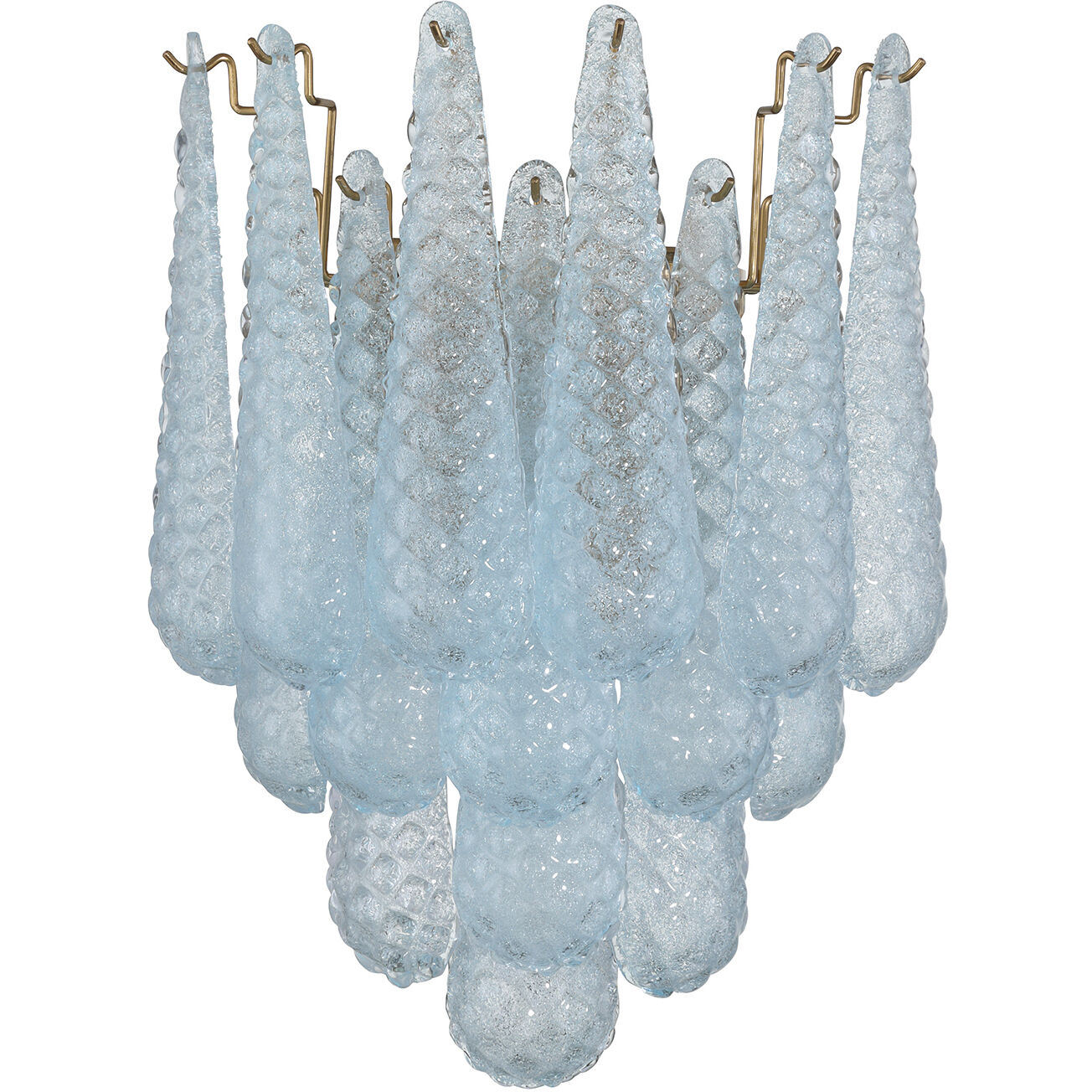Ollie Bath Wall Light in Sand Glass Blue