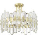 Bolton 4 Light 20.75 inch Aged Brass Semi Flush Ceiling Light
