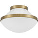 Xander 1 Light 12.25 inch Vibrant Gold and White Flush Mount Ceiling Light