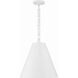 Alston 3 Light 18 inch Matte White and Antique Gold Pendant Ceiling Light