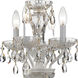 Welton 4 Light 11 inch Wet White Mini Chandelier Ceiling Light in Clear Hand Cut