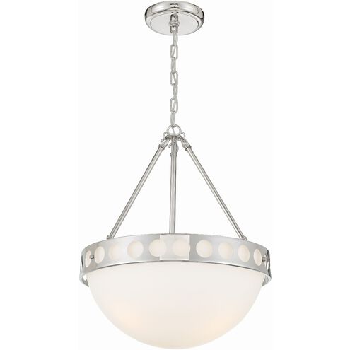 Kirby 3 Light 17.5 inch Polished Nickel Chandelier Ceiling Light