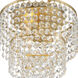 Gabrielle 3 Light 14 inch Antique Gold Flush Ceiling Light