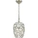 Palla 1 Light 8.5 inch Antique Silver Chandelier Ceiling Light