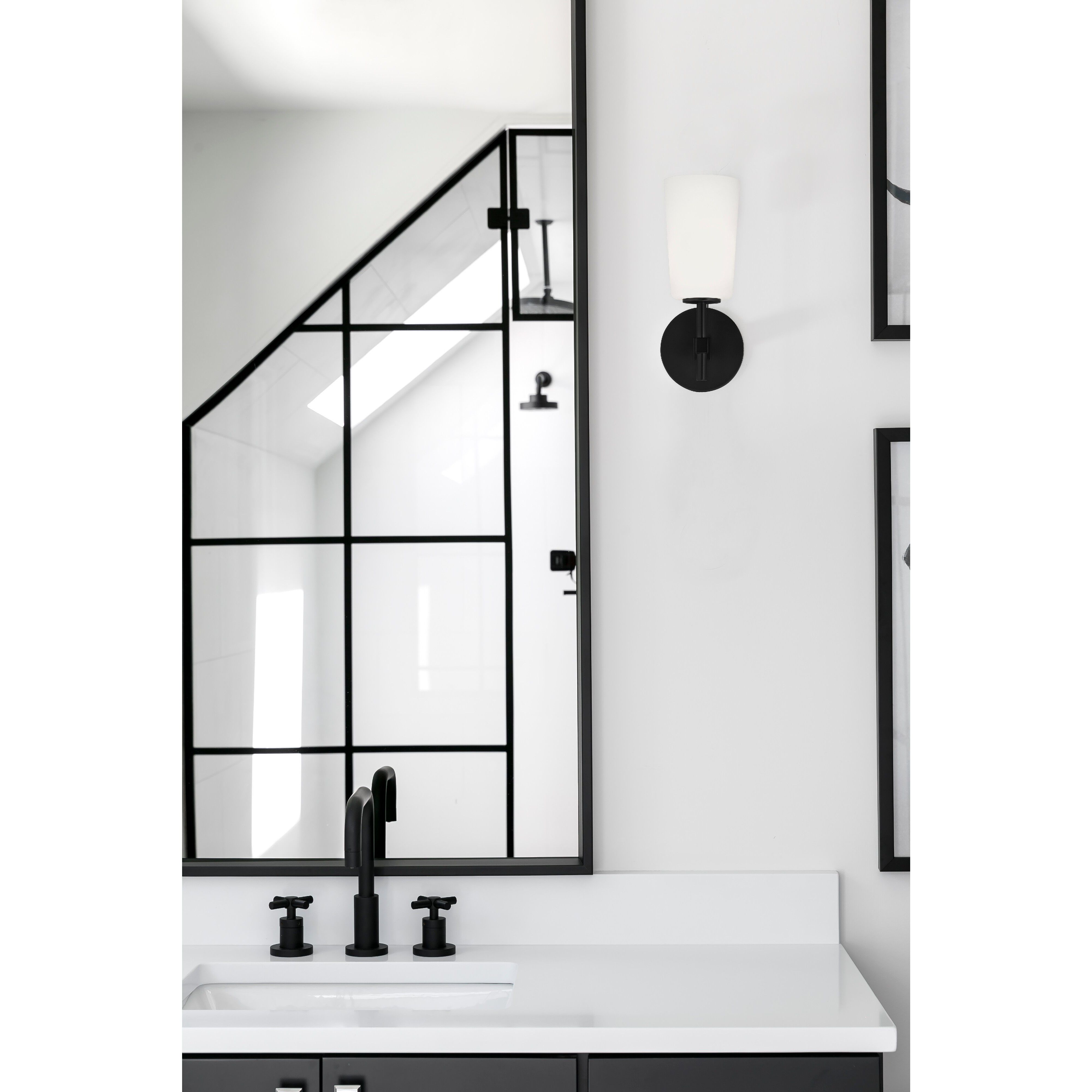 Colton 1 Light 6.5 inch Black Bathroom Vanity Light Wall Light