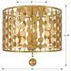 Layla 3 Light 15 inch Antique Gold Flush Ceiling Light