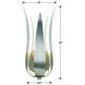 Broche Sconce Wall Light in Antique Silver