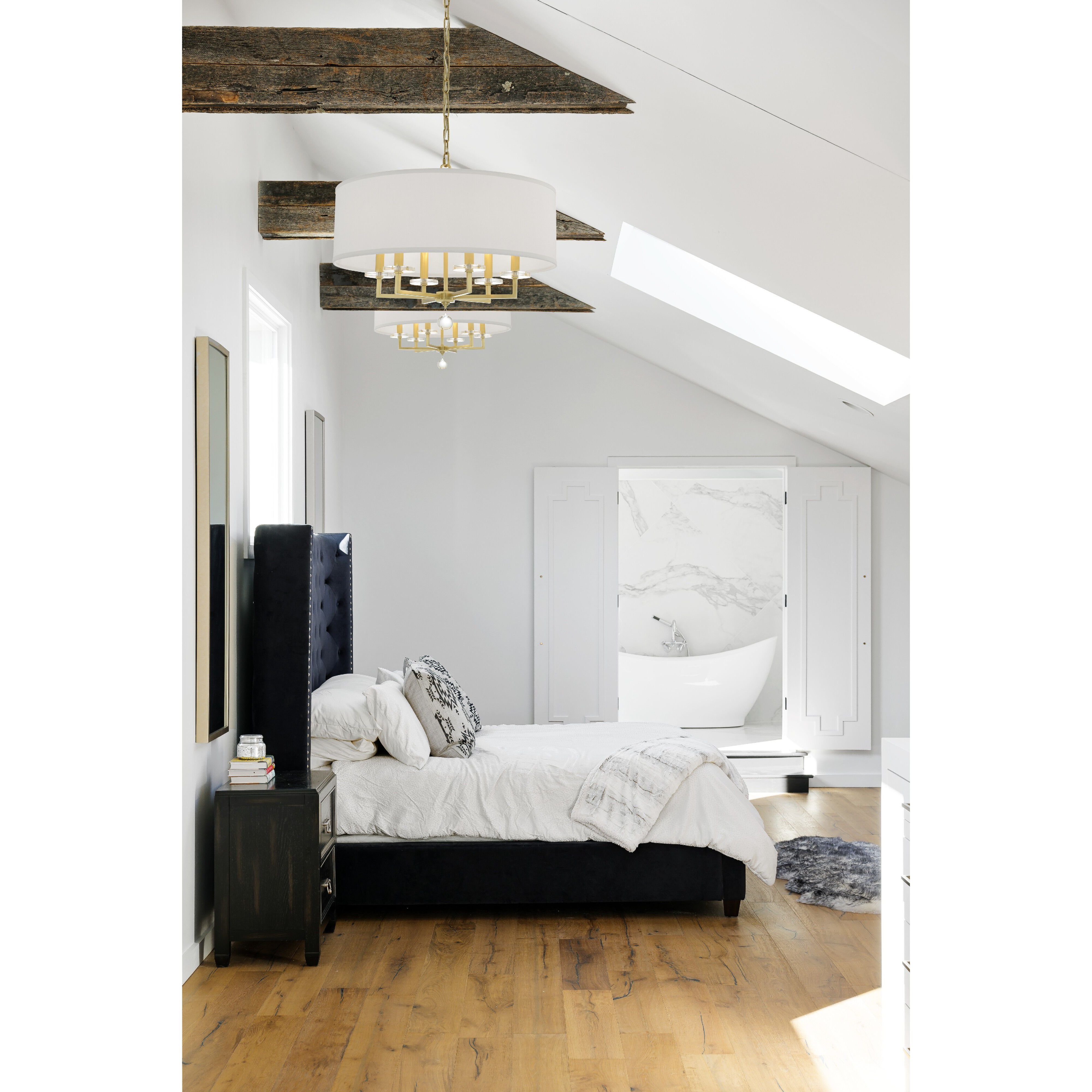 Paxton 6 Light 25.5 inch Aged Brass Chandelier Ceiling Light