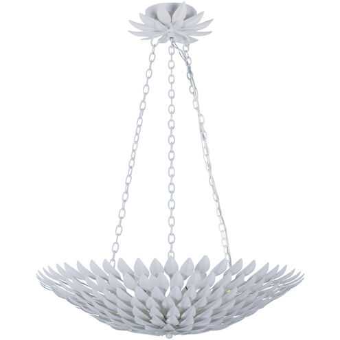Broche 6 Light 24.5 inch Matte White Chandelier Ceiling Light