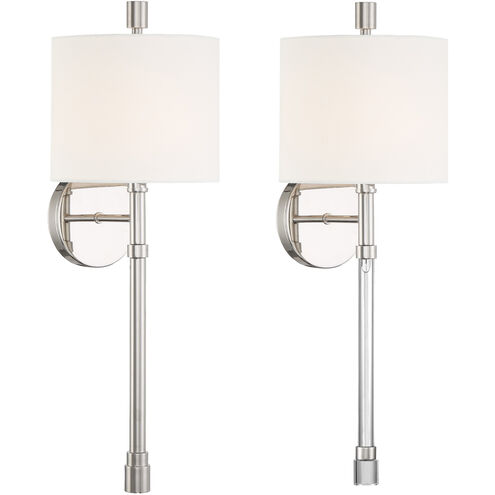 Rachel 1 Light 8 inch Polished Nickel Sconce Wall Light