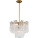 Addis 4 Light 17.75 inch Aged Brass Mini Chandelier Ceiling Light in Clear