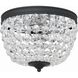 Nola 2 Light 11.5 inch Black Forged Flush Ceiling Light