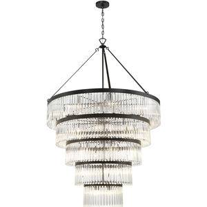 Emory 30 Light 48 inch Black Forged Chandelier Ceiling Light
