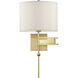Marshall 20.5 inch 60.00 watt Aged Brass Task Sconce Wall Light