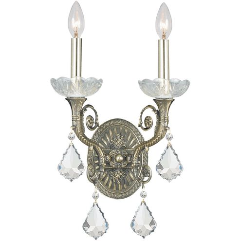 Majestic 2 Light 10 inch Historic Brass Wall Sconce Wall Light
