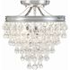 Calypso 3 Light 13 inch Polished Chrome Semi Flush Ceiling Light