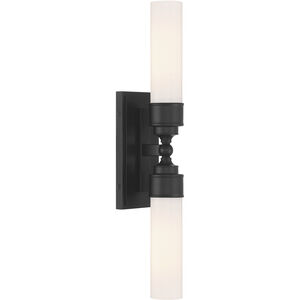 Wilcox 2 Light 5 inch Matte Black Bath Wall Sconce Wall Light