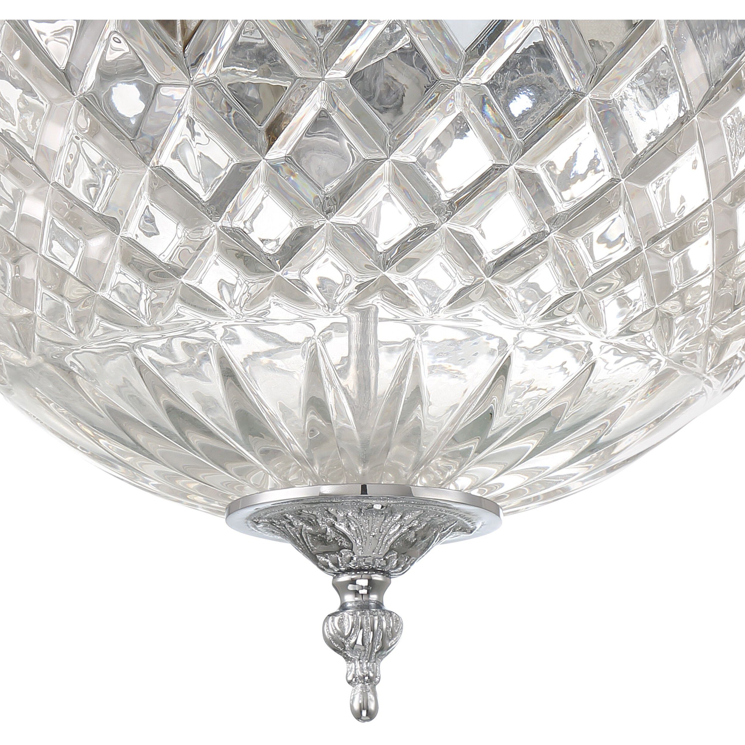 Radley 3 Light 12 inch Polished Chrome Flush Ceiling Light