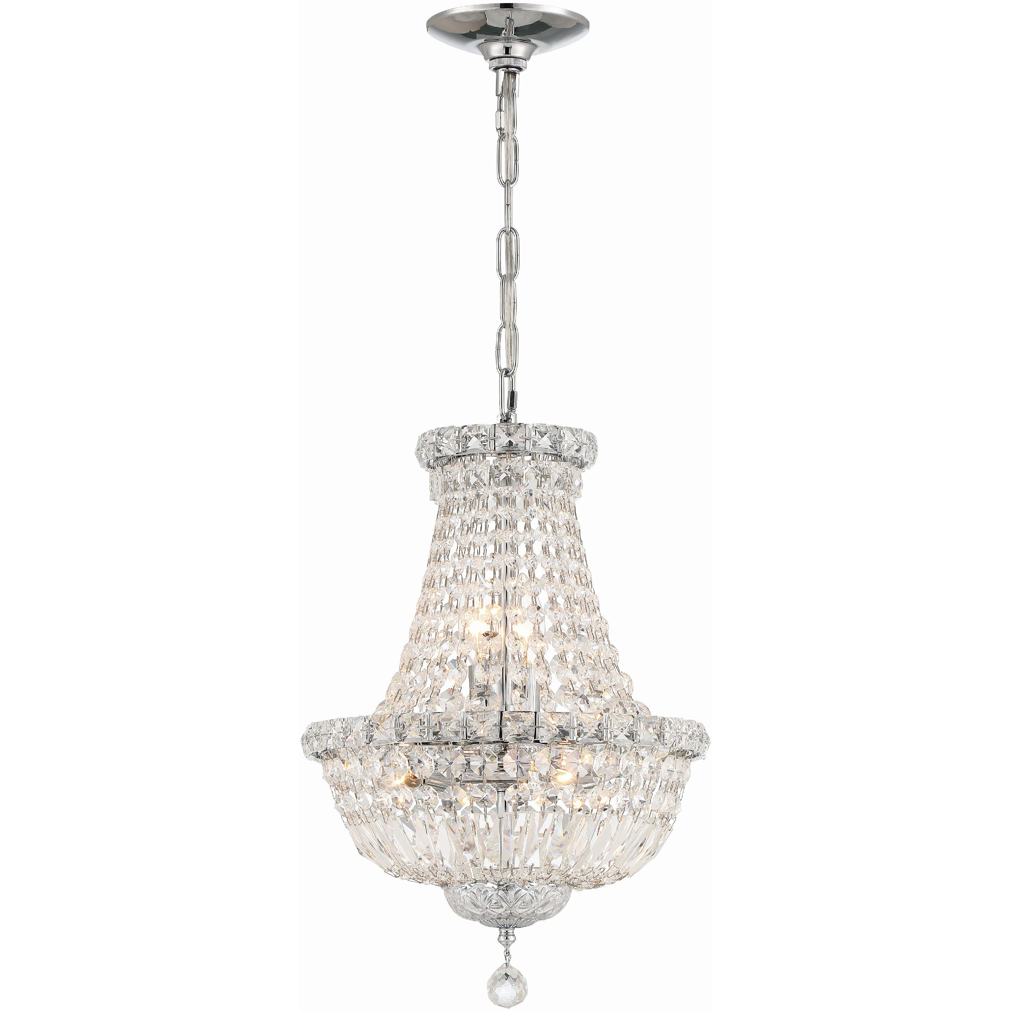 Roslyn 5 Light 12 inch Polished Chrome Mini Chandelier Ceiling Light