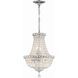 Roslyn 5 Light 12 inch Polished Chrome Mini Chandelier Ceiling Light