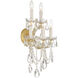 Maria Theresa Sconce Wall Light in Clear Hand Cut, Gold