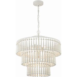 Tiana 3 Light 20.5 inch Matte White Chandelier Ceiling Light