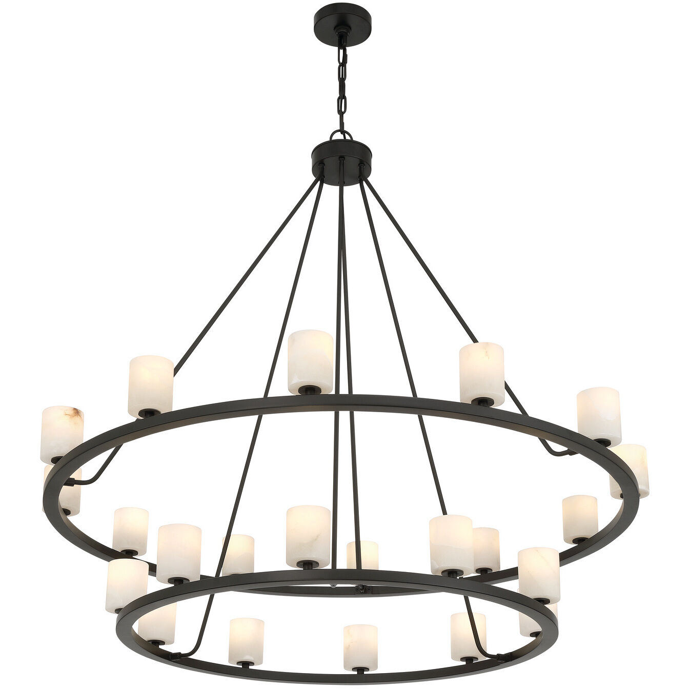 Aragon 22 Light 46.75 inch Matte Black Chandelier Ceiling Light