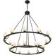 Aragon 22 Light 46.75 inch Matte Black Chandelier Ceiling Light