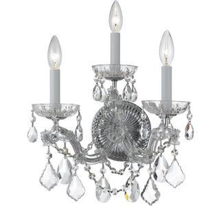 Maria Theresa 3 Light 14 inch Polished Chrome Sconce Wall Light in Clear Hand Cut