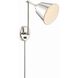 Mitchell 16 inch 60.00 watt Polished Nickel Task Sconce Wall Light