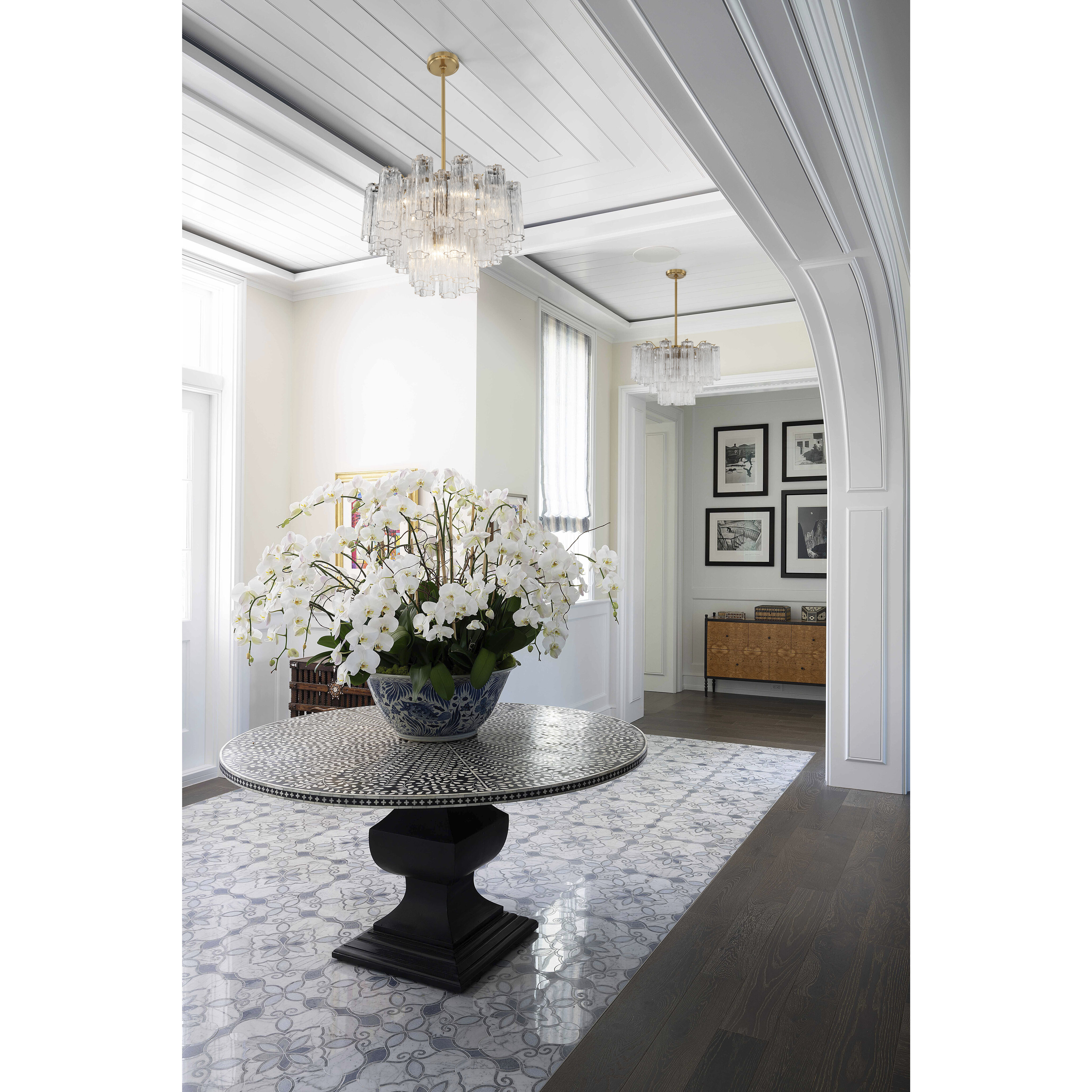 Addis 9 Light 22 inch Aged Brass Chandelier Ceiling Light in Tronchi Glass Clear