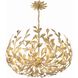 Broche 6 Light 27 inch Antique Gold Chandelier Ceiling Light