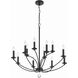Mila 12 Light 32 inch Black Chandelier Ceiling Light