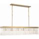 Emory 6 Light 49 inch Modern Gold Linear Chandelier Ceiling Light