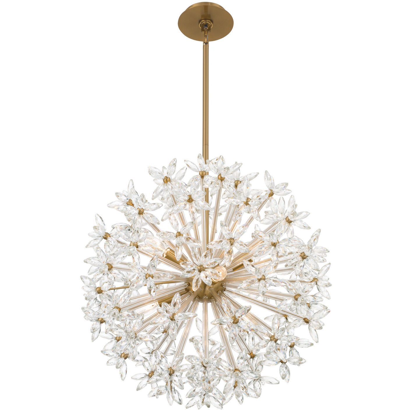 Adley 6 Light 23.75 inch Aged Brass Chandelier Ceiling Light