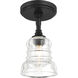 Gregory 1 Light 5 inch Matte Black Semi Flush Ceiling Light
