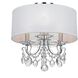 Othello 3 Light 14 inch Polished Chrome Semi Flush Ceiling Light