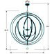Luna 9 Light 48 inch Matte Black Chandelier Ceiling Light