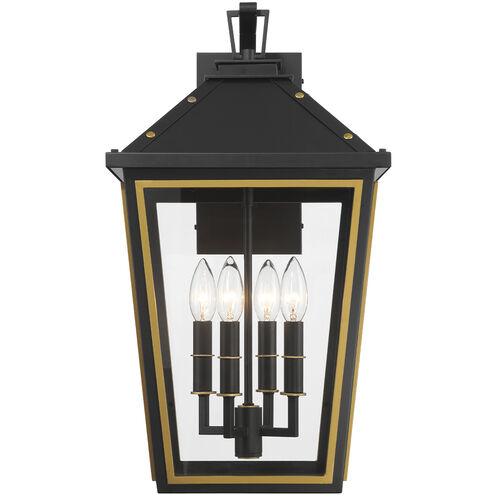 Hawkins Wall Sconce Wall Light in Matte Black and Textured Gold