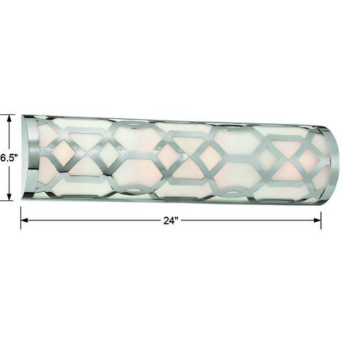 Jennings LED 24 inch Polished Nickel Bathroom Vanity Light Wall Light