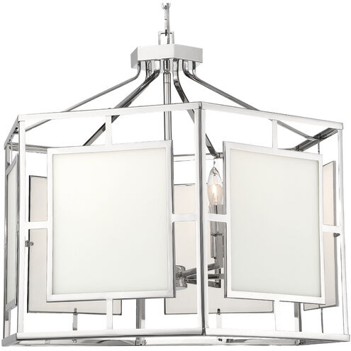 Hillcrest 6 Light 28 inch Polished Nickel Chandelier Ceiling Light in Polished Nickel (PN)