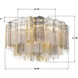 Addis 7 Light 22.25 inch Polished Chrome Flush Mount Ceiling Light in Tronchi Glass Autumn
