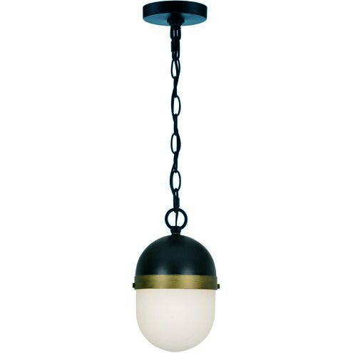 Capsule 3 Light 12.25 inch Matte Black/Textured Gold Outdoor Pendant, Brian Patrick Flynn