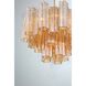 Addis 6 Light 19.75 inch Aged Brass Chandelier Ceiling Light in Tronchi Glass Amber