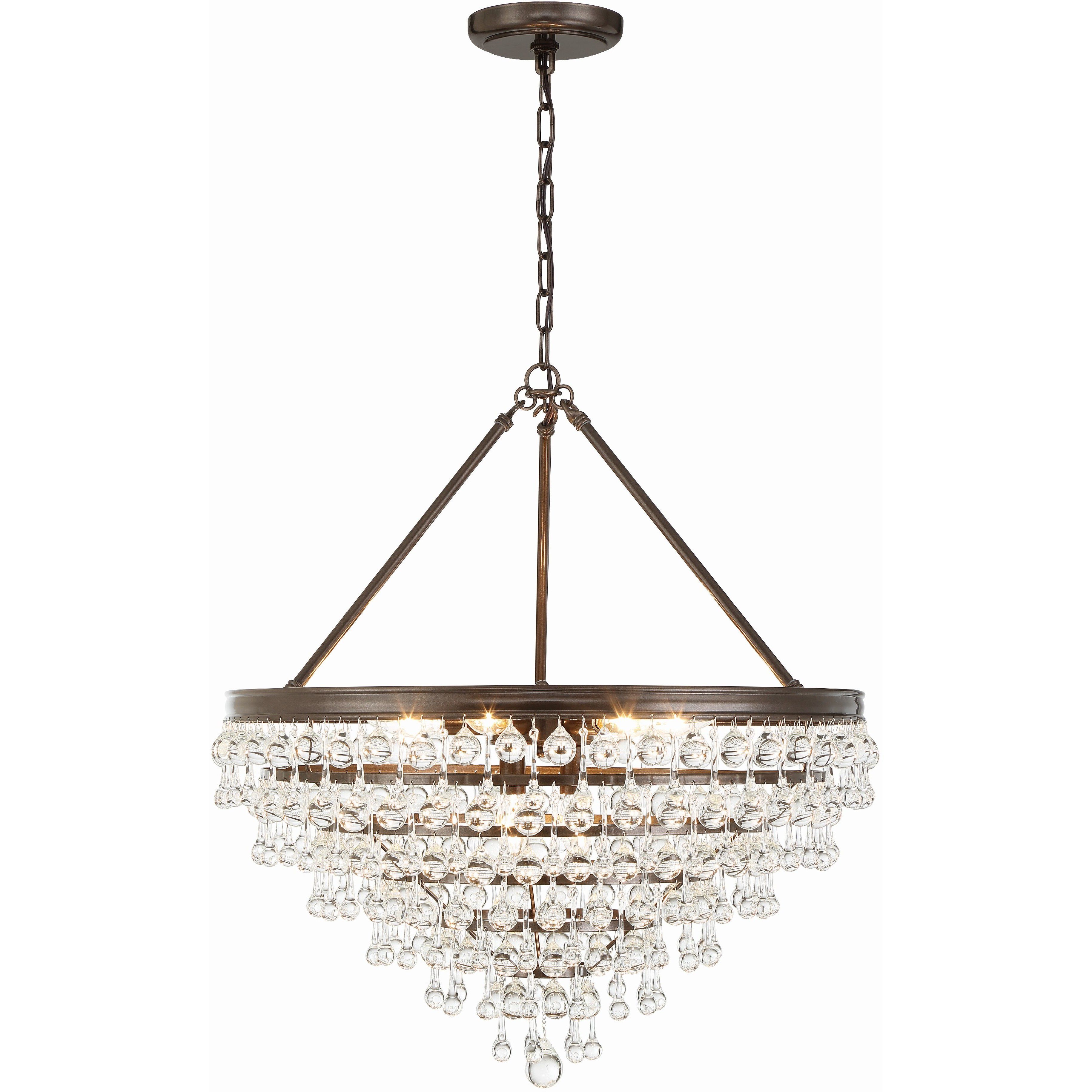 Calypso 8 Light 25 inch Vibrant Bronze Chandelier Ceiling Light