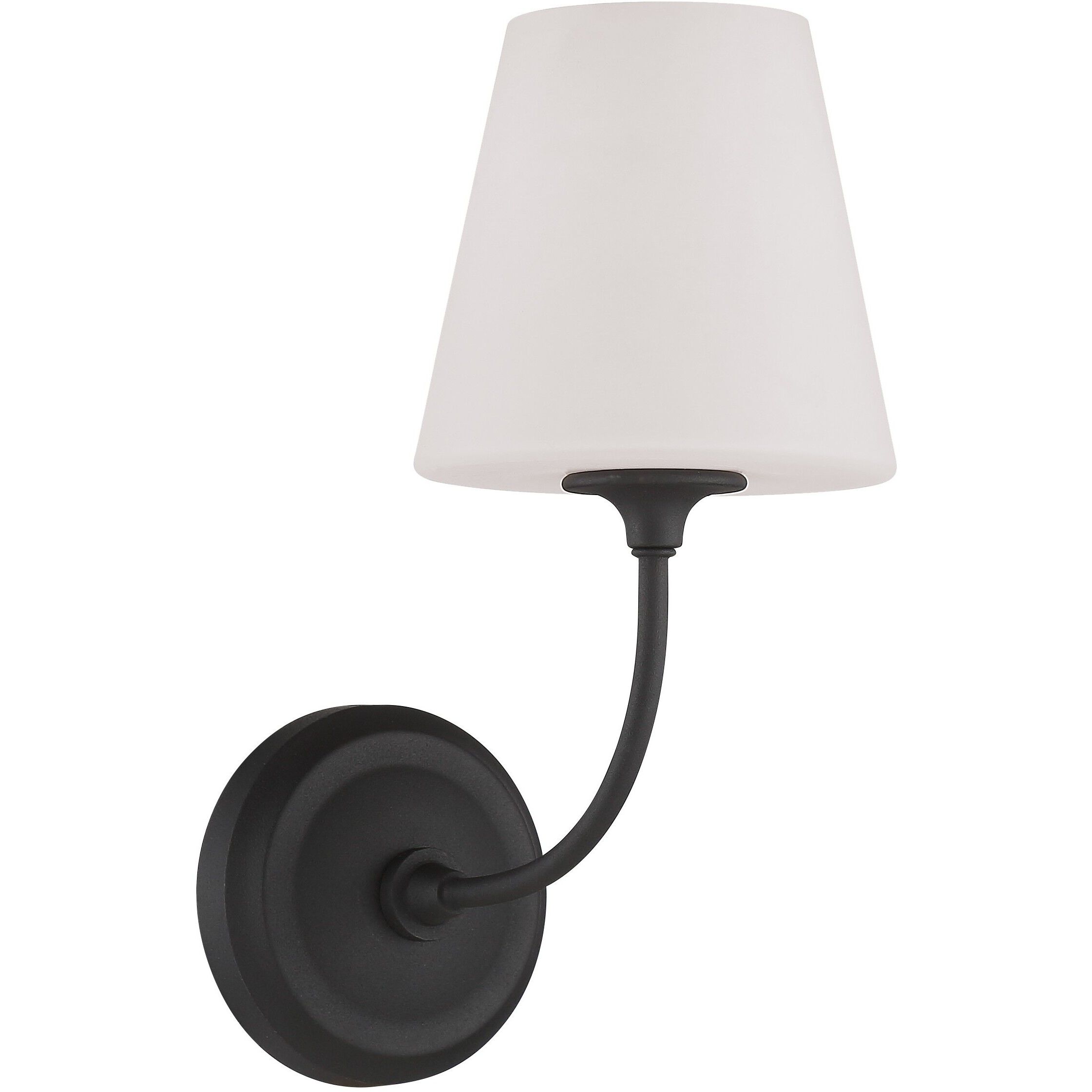 Sylvan Bath Sconce Wall Light in Black Forged