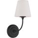 Sylvan Bath Sconce Wall Light in Black Forged