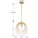 Doral 1 Light 14 inch Renaissance Gold Pendant Ceiling Light