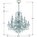 Imperial 12 Light 29.5 inch Polished Chrome Chandelier Ceiling Light in Clear Italian