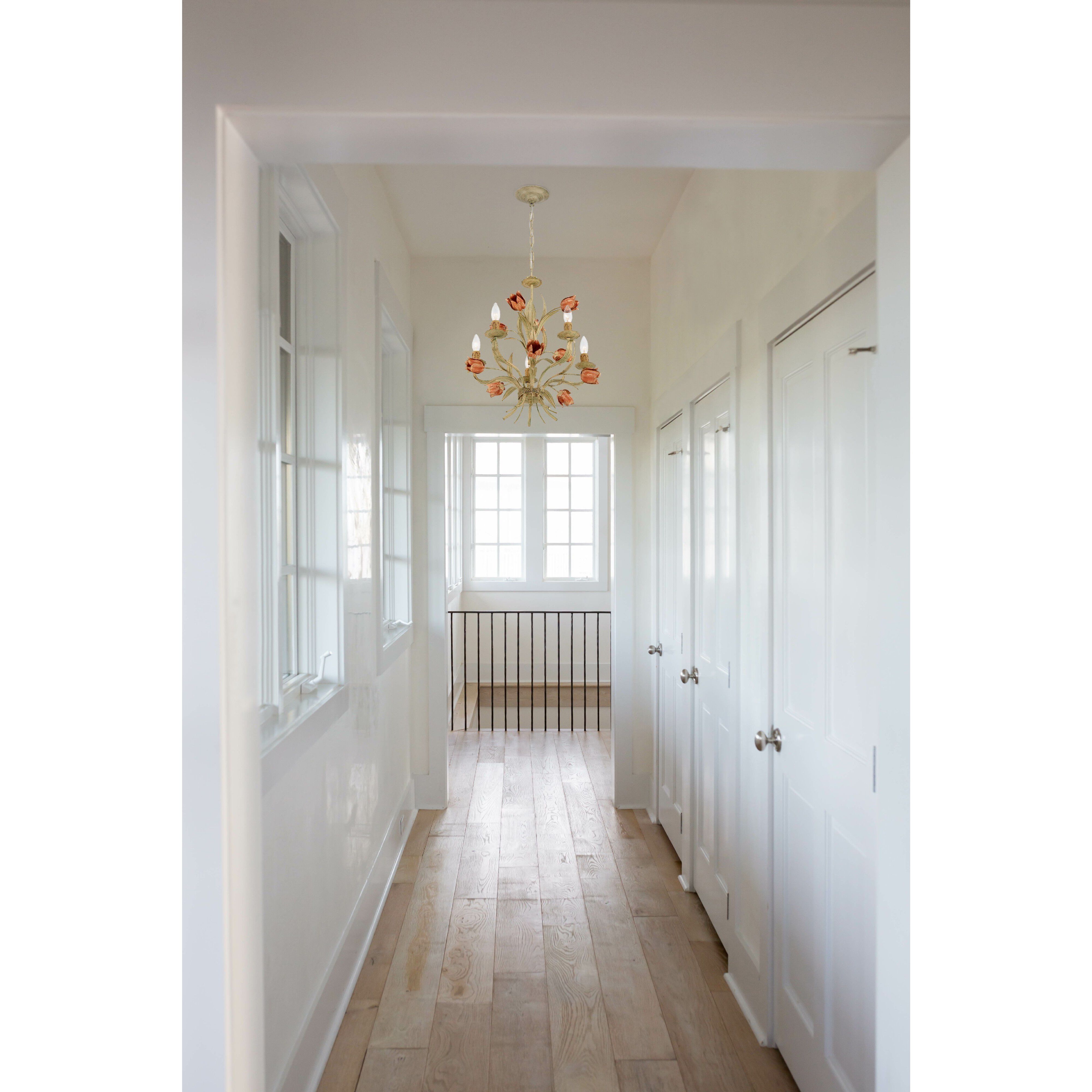 Southport 5 Light 20 inch Sage Rose Chandelier Ceiling Light